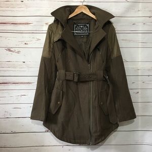 Blanc Noir Khaki Utility Jacket with Belt